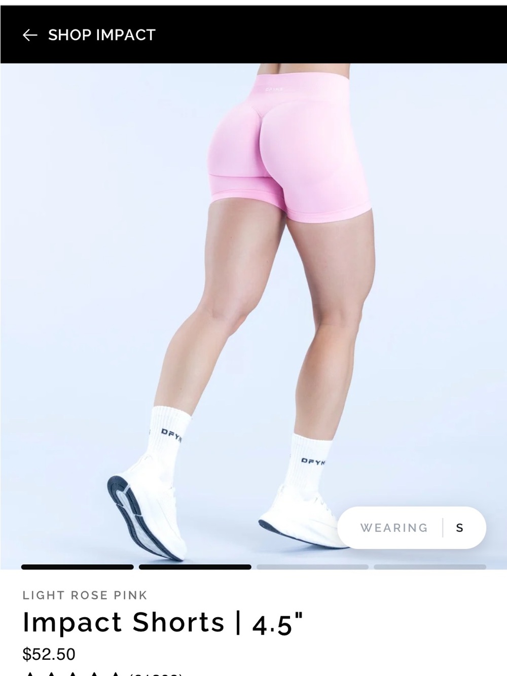 High-Rise Pink Scrunch Back Athletic Bike Shorts - Picture 3 of 3